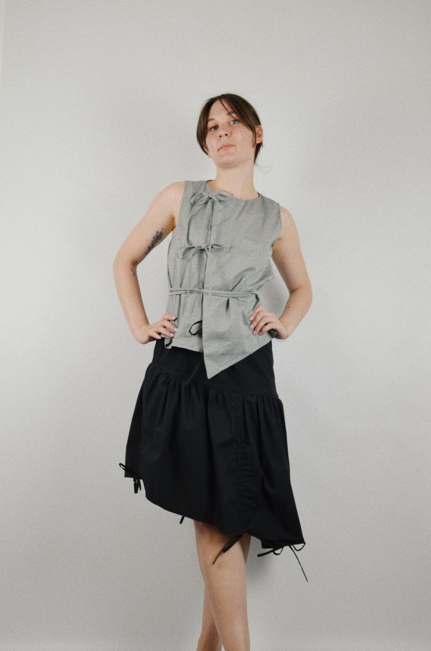 Top Noué - gris