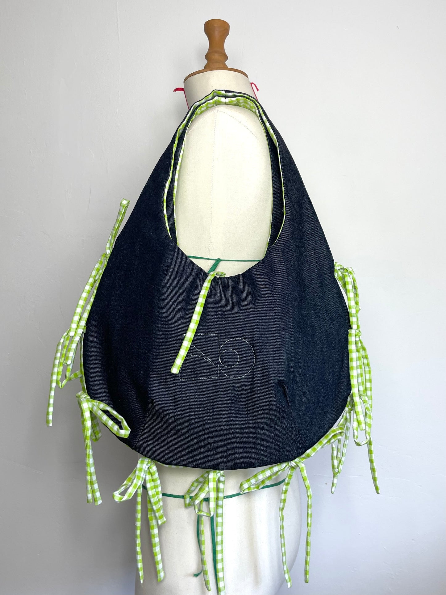 Sac réversible - vichy vert