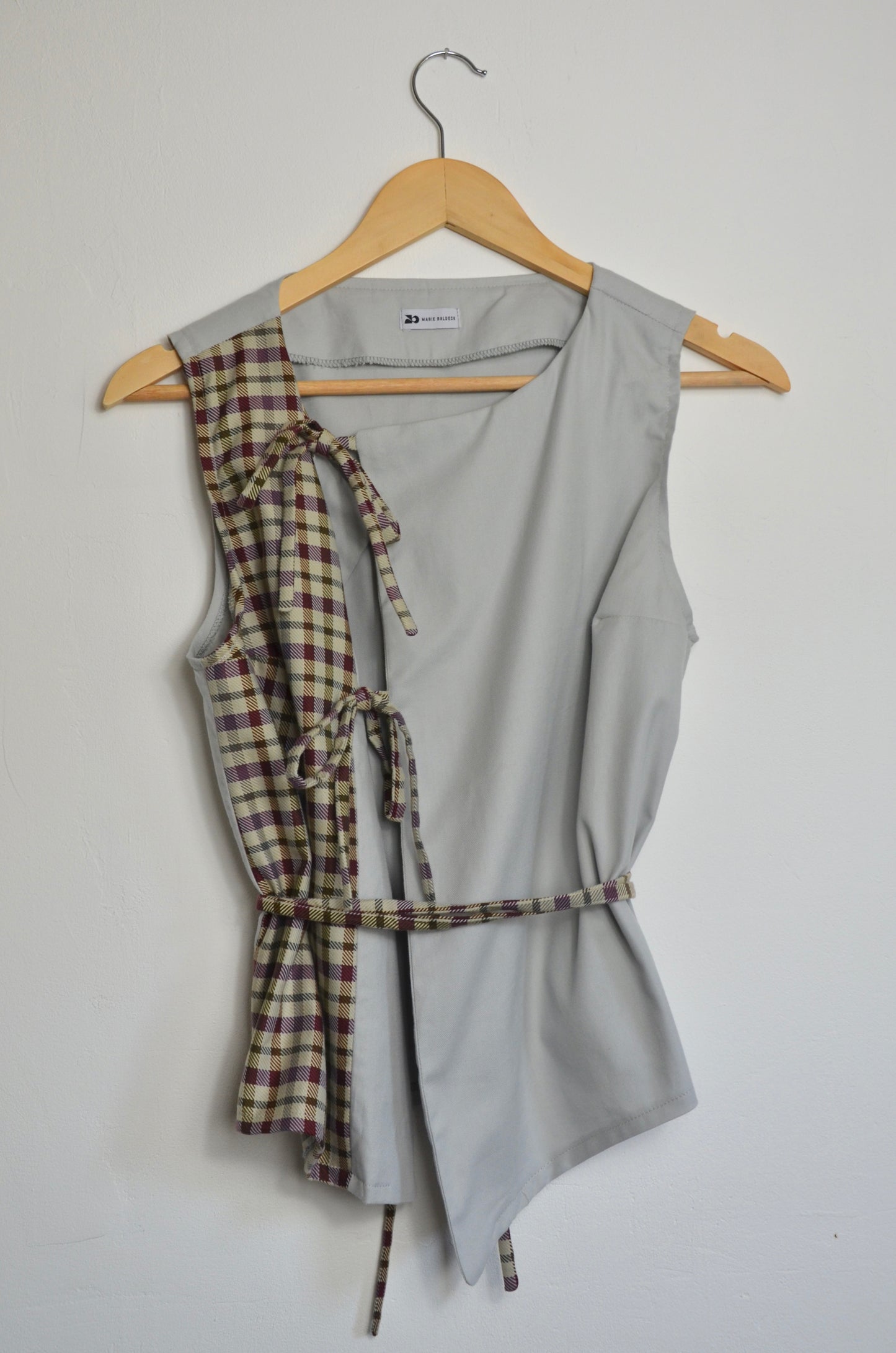 Top Noué - carreaux Taille M