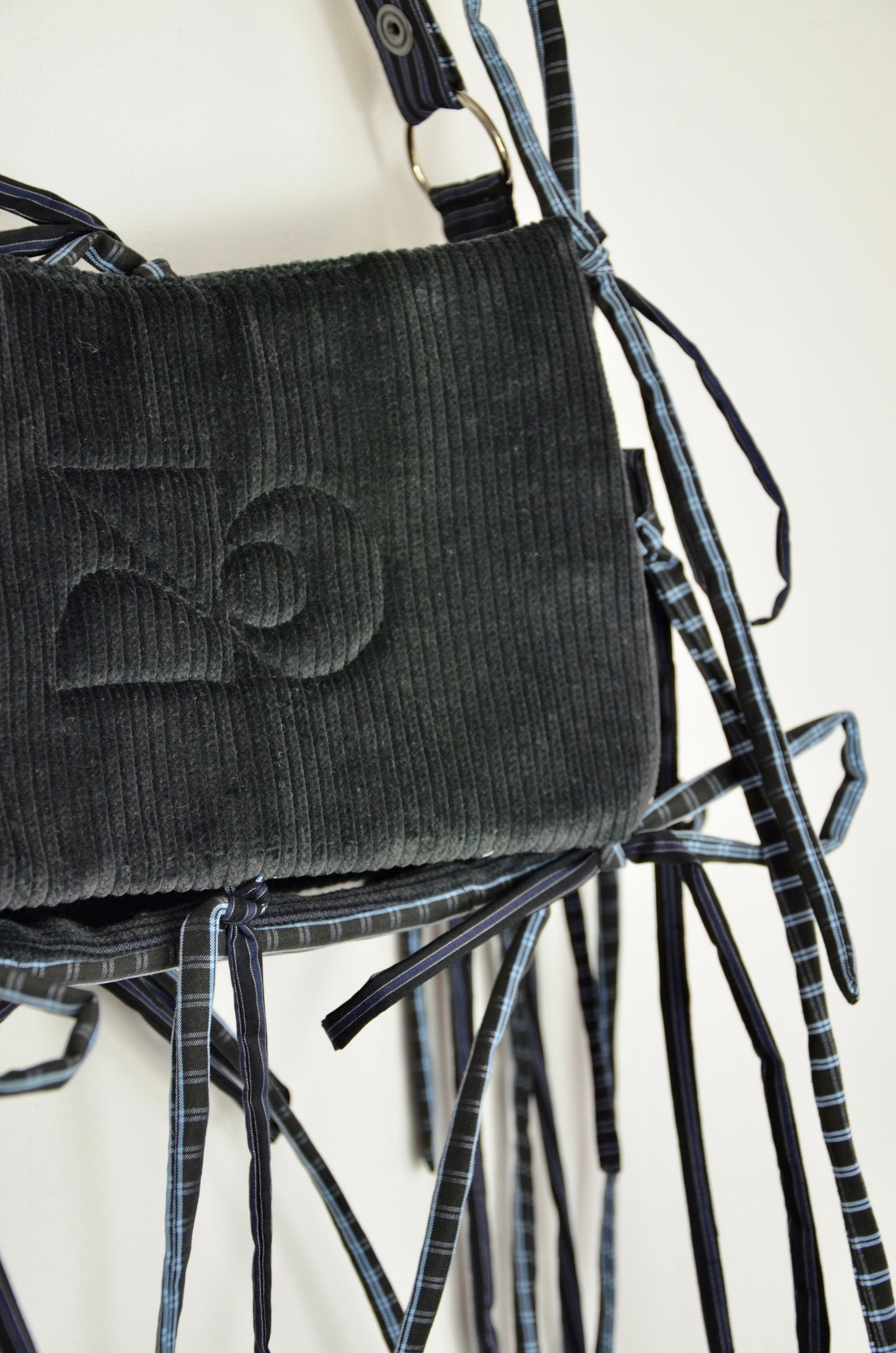 Sac réversible Elise - carreaux bleus