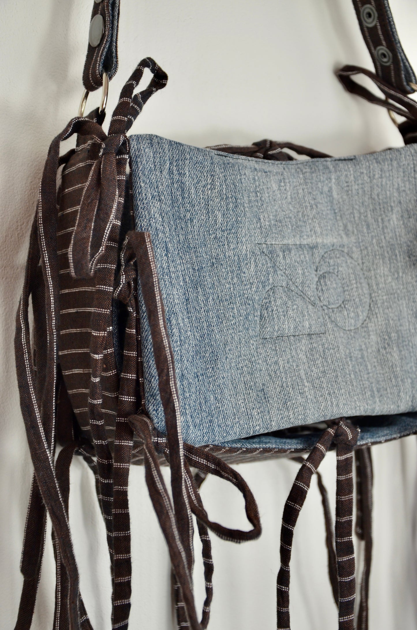 Sac réversible Elise - rayé marron
