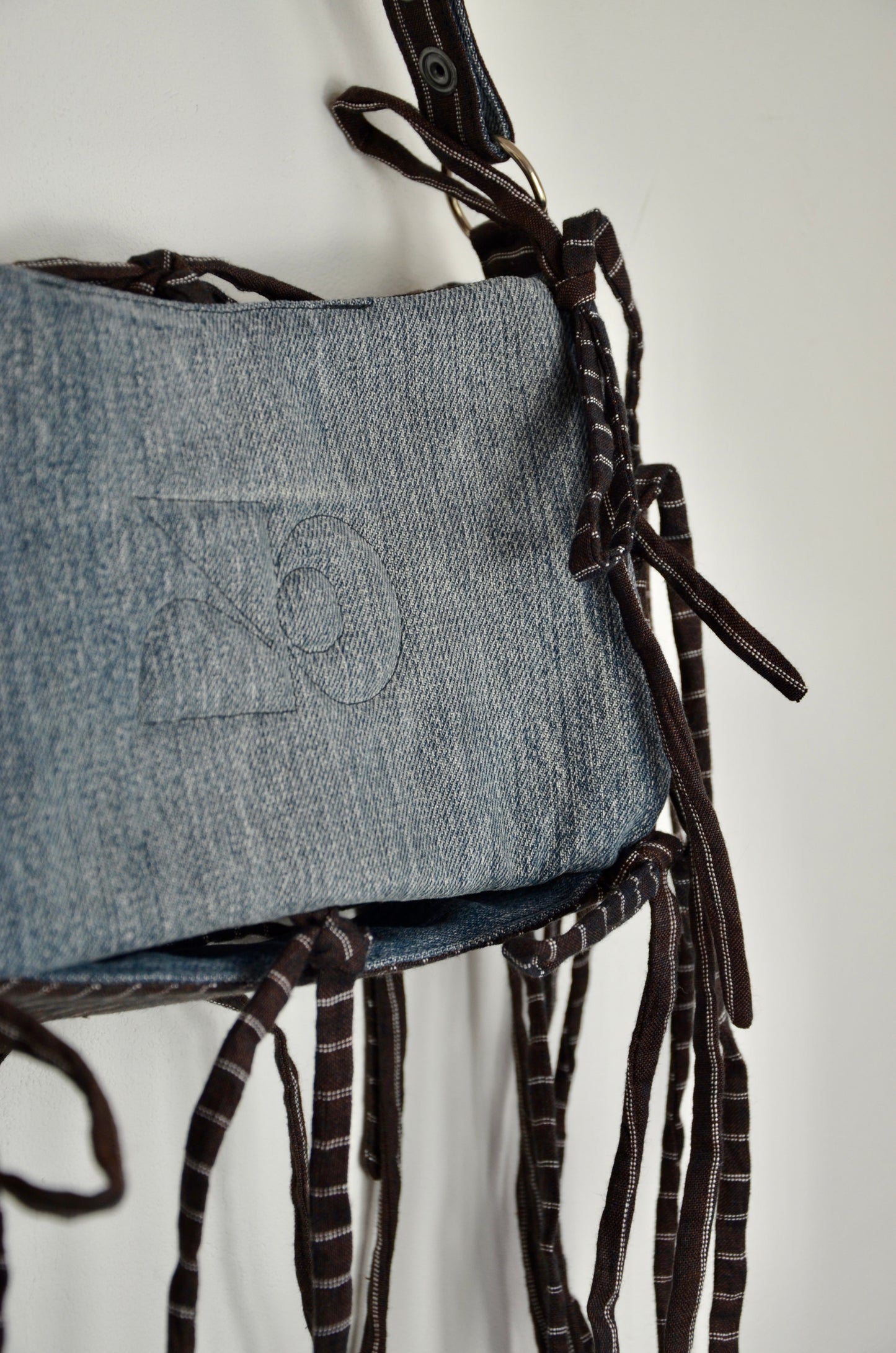 Sac réversible Elise - rayé marron