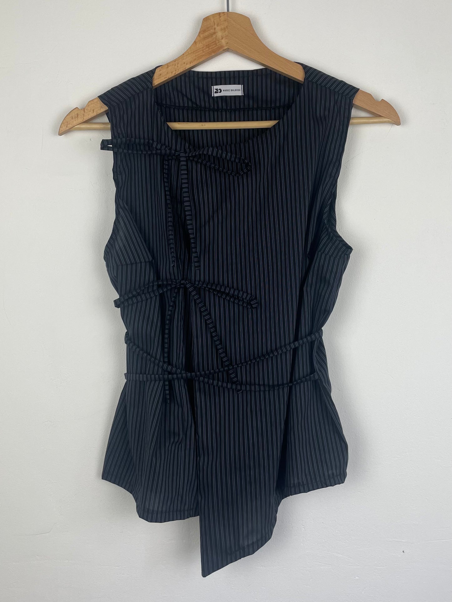 Top Noué - noir et bleu