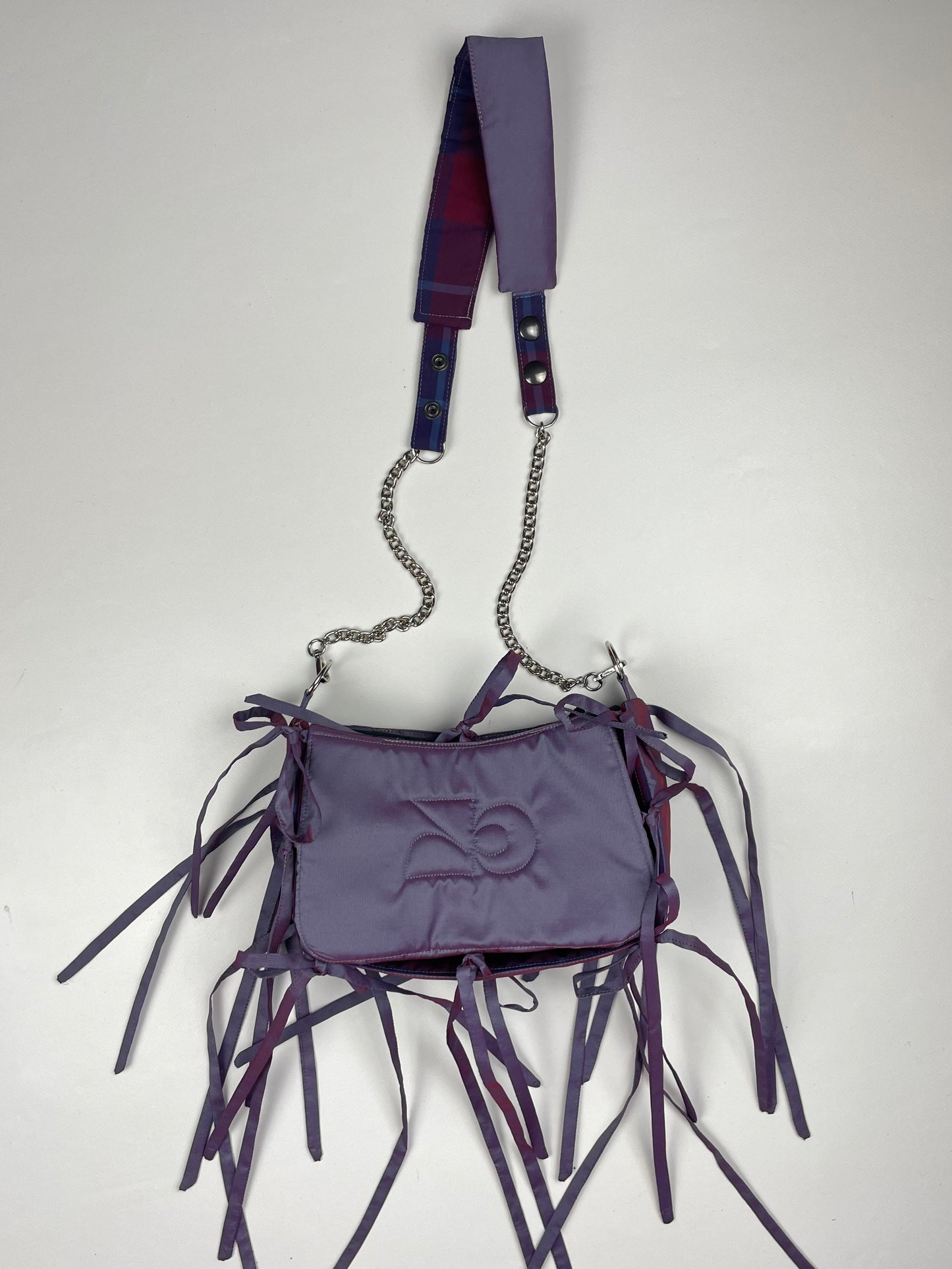 Sac Elise - carreaux violets