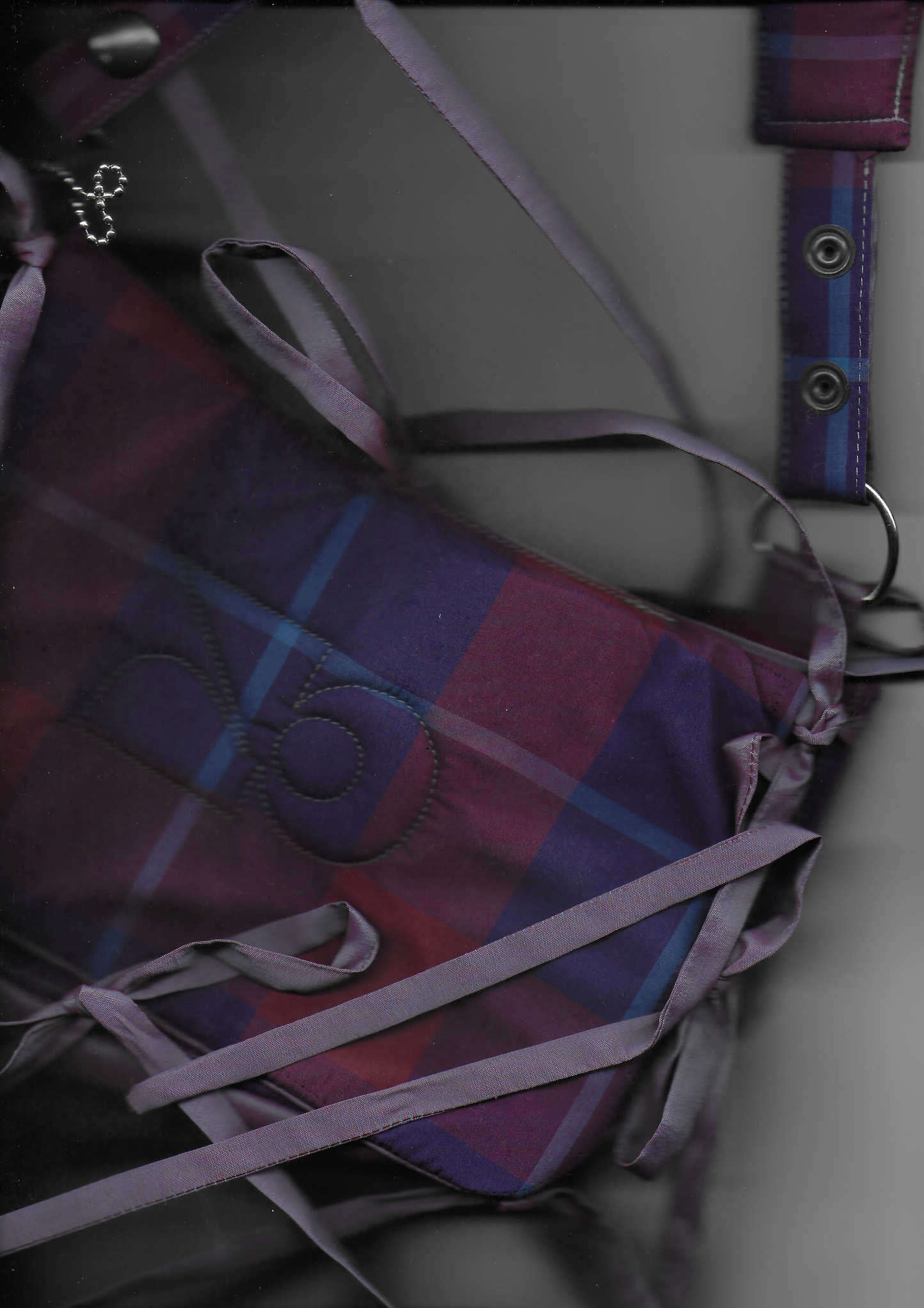 Sac Elise - carreaux violets