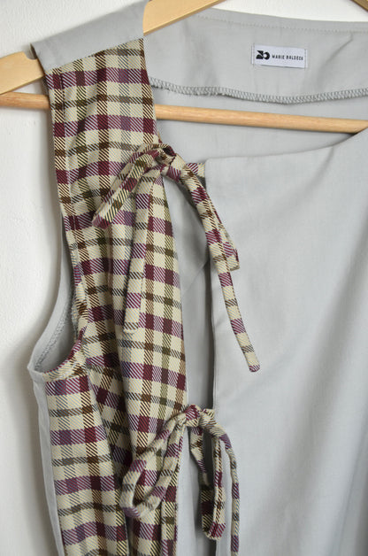Top Noué - carreaux Taille M