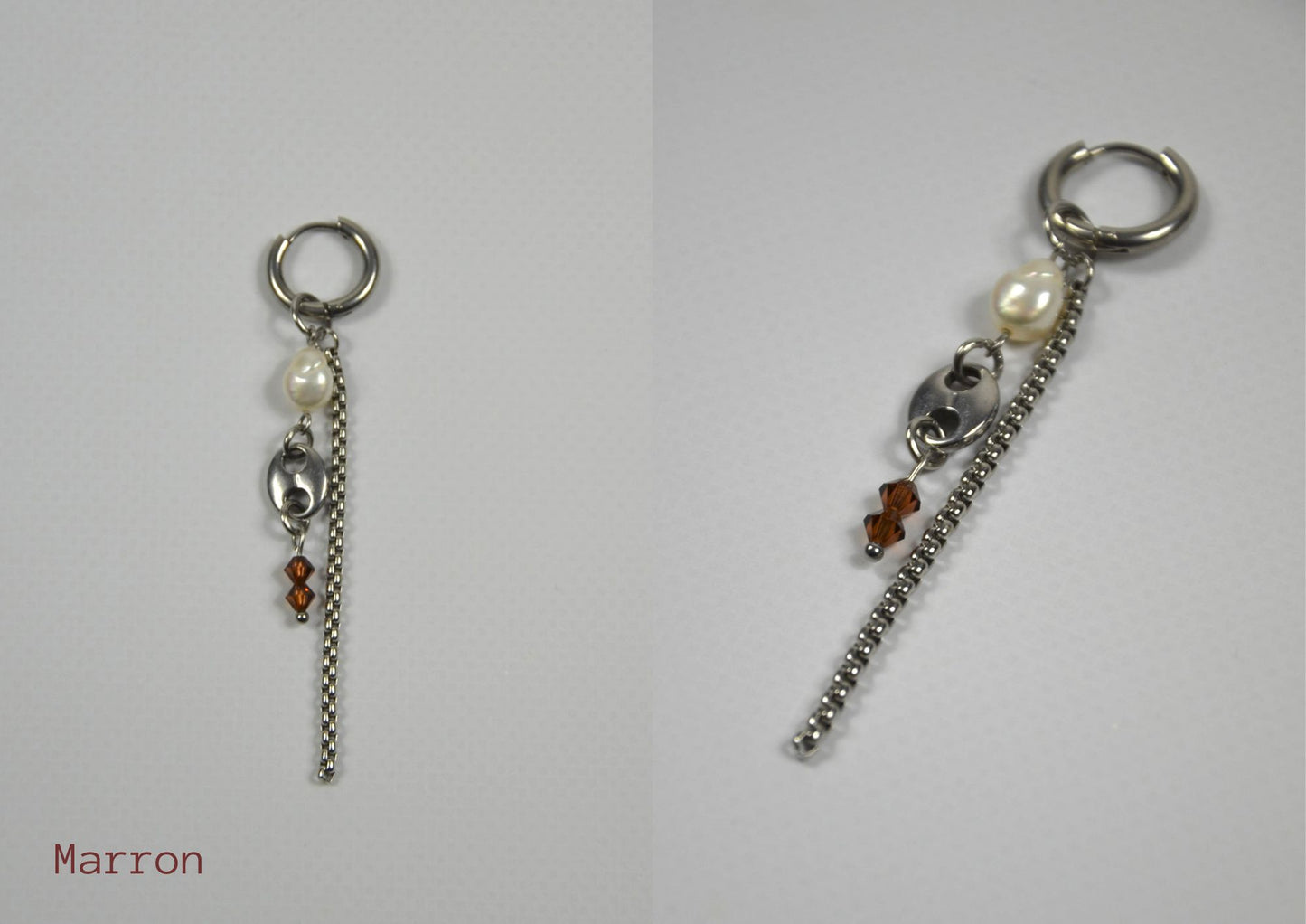 Mono-boucles Perlées