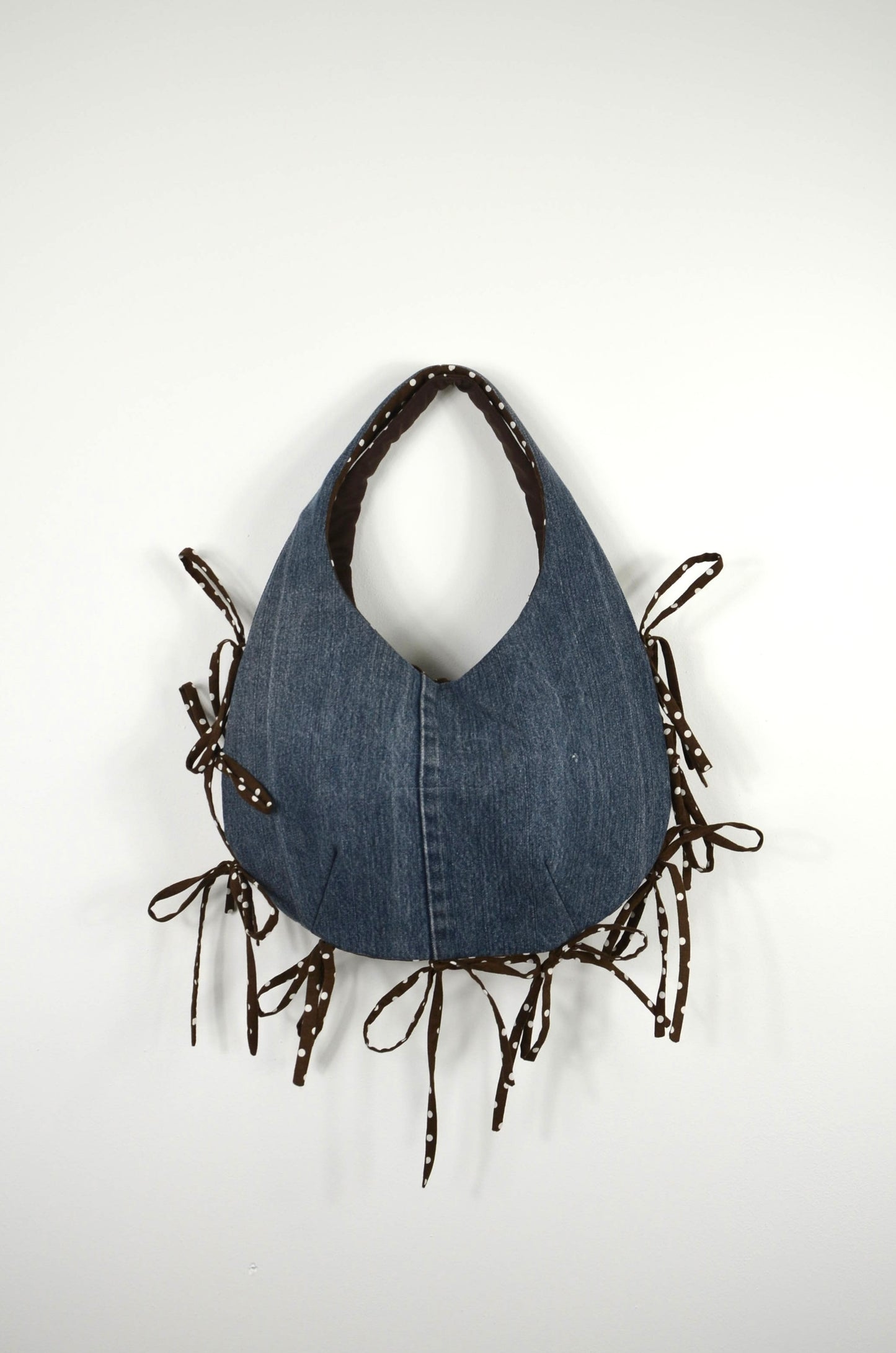Sac réversible 02 - marron à pois et jean