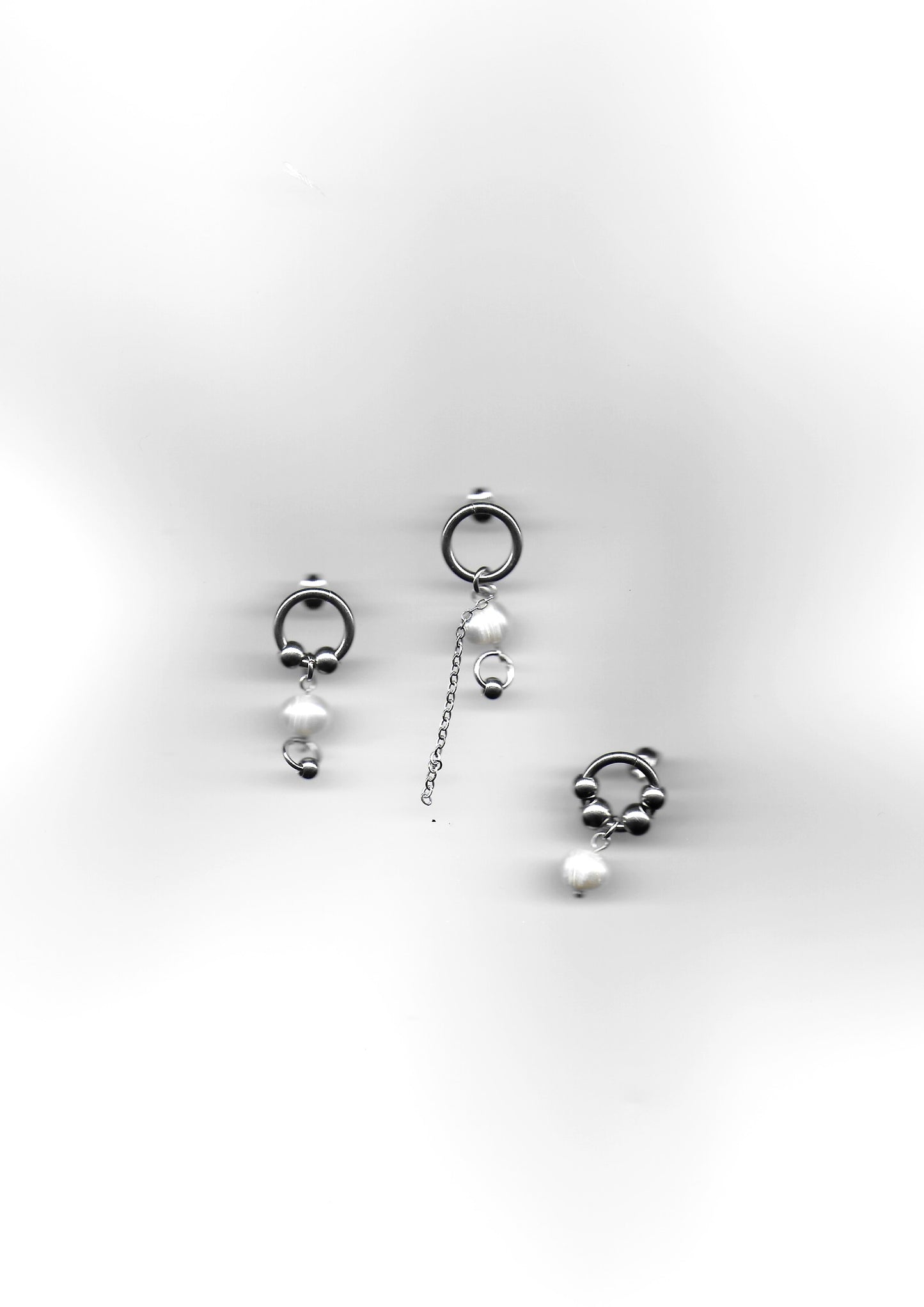 Mono-boucles Chrome et Nacre