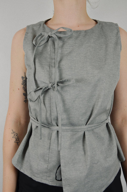 Top Noué - gris