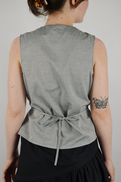 Top Noué - gris