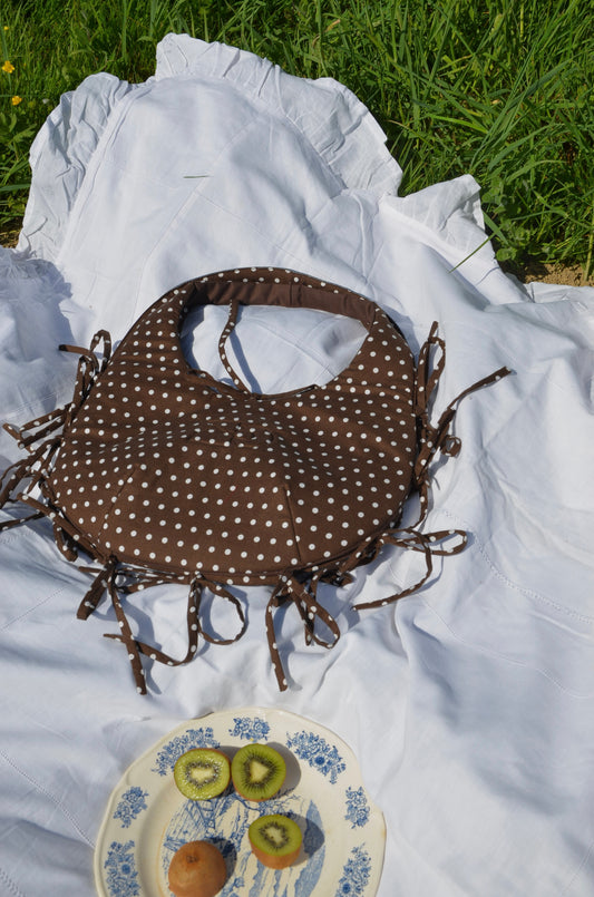 Sac réversible 02 - marron à pois et jean