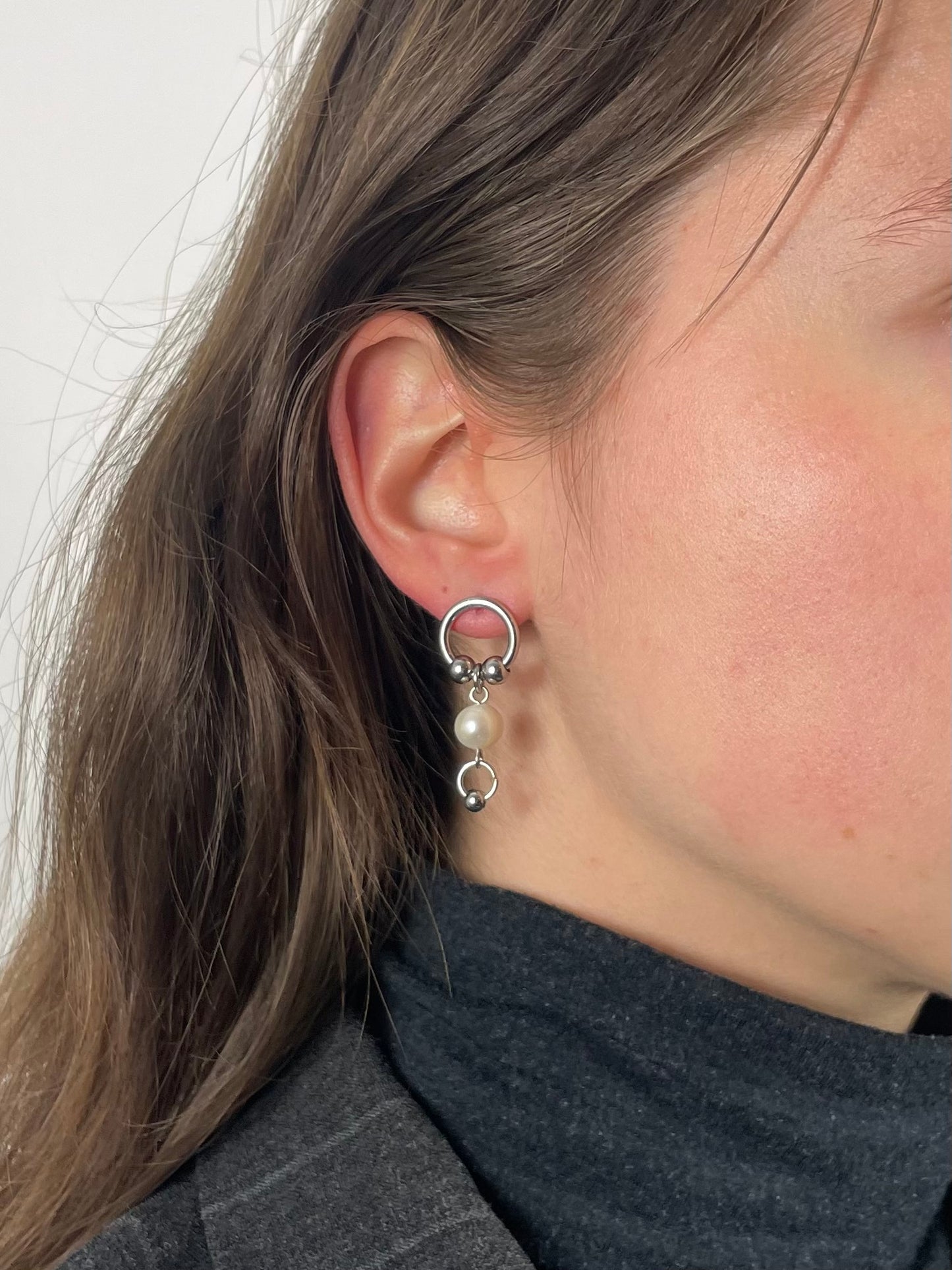 Mono-boucles Chrome et Nacre