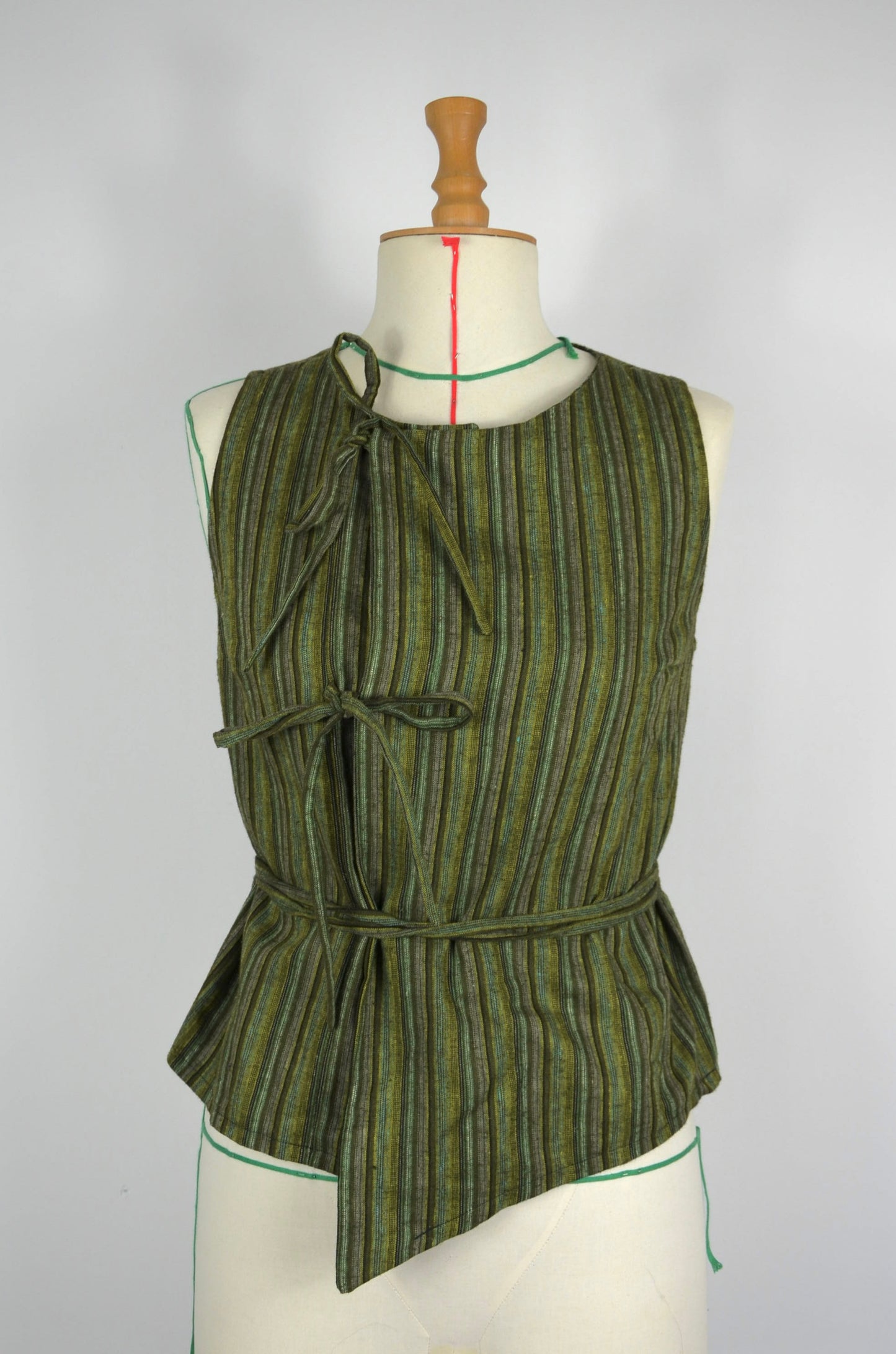 Top Noué - lin rayé Taille S