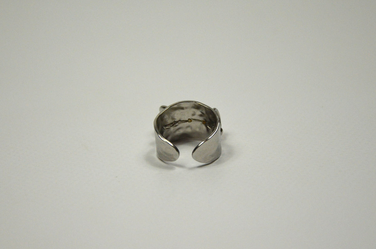 Bague Chrome&Nacre