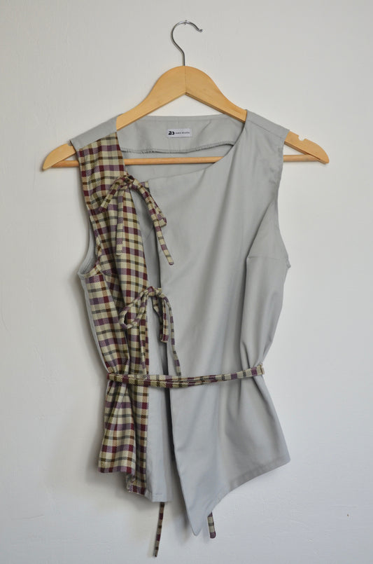 Top Noué - carreaux Taille M