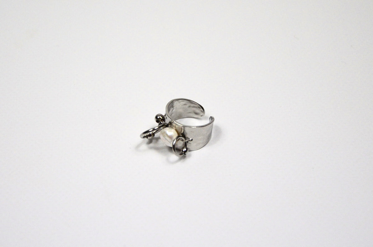 Bague Chrome&Nacre