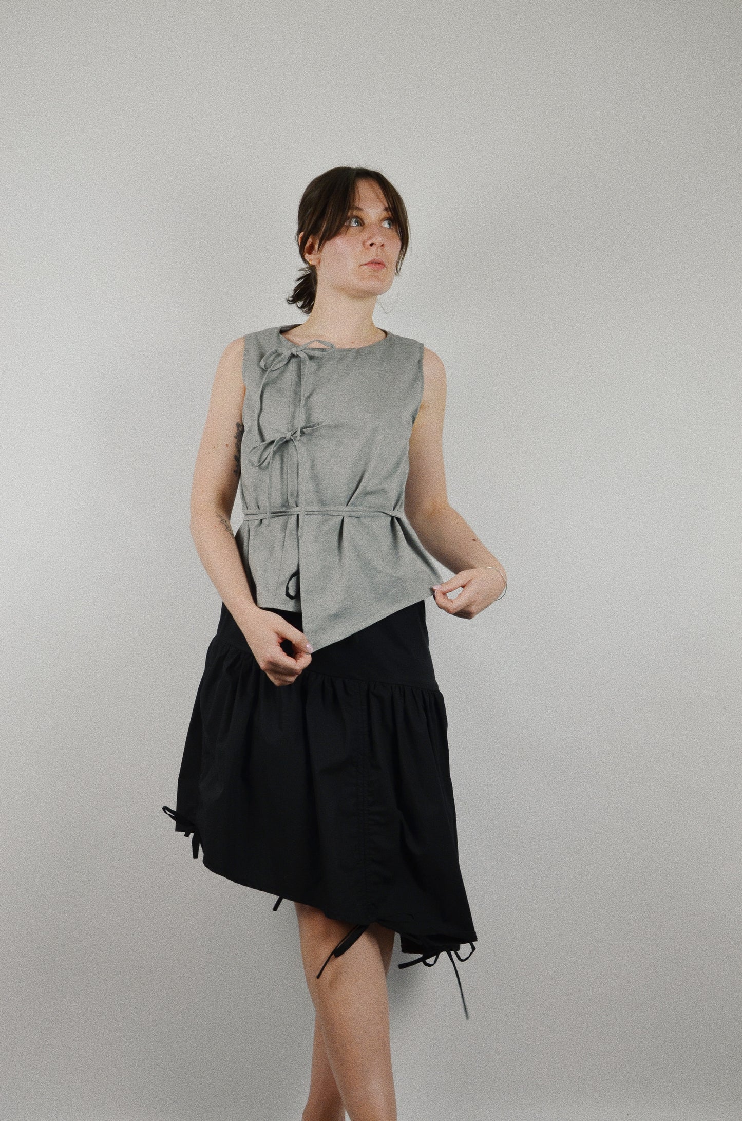 Top Noué - gris