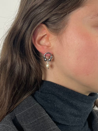 Mono-boucles Chrome et Nacre