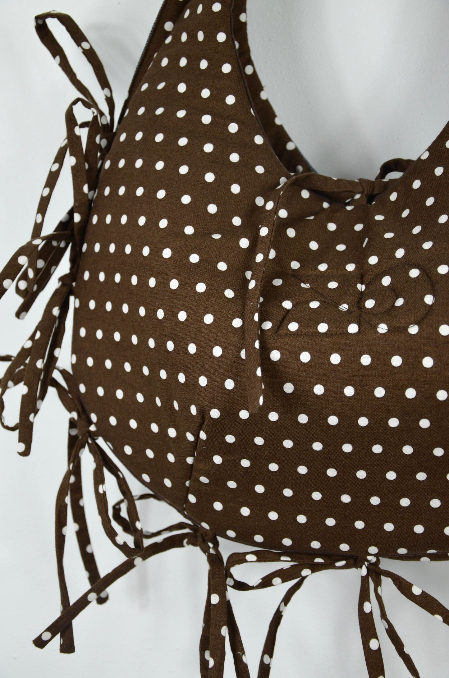 Sac réversible 02 - marron à pois et jean