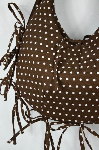 Sac réversible 02 - marron à pois et jean
