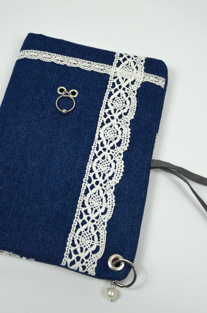 Protège carnet - Dentelle&Chrome