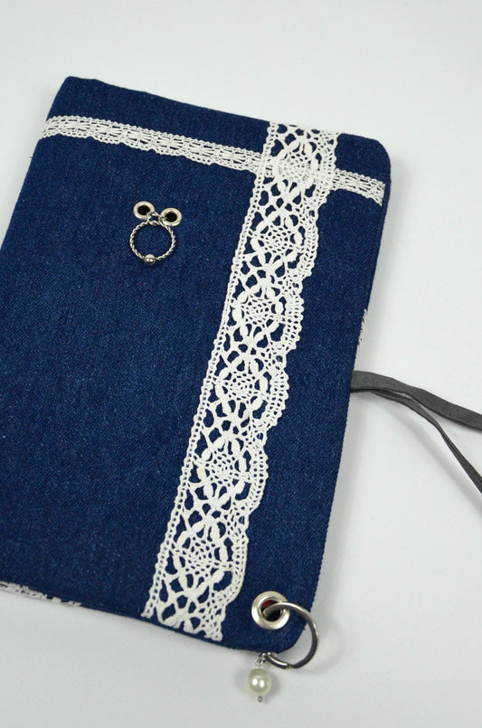 Protège carnet - Dentelle&Chrome