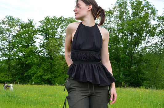 Top Froncé noir - précommande