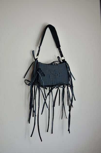 Sac réversible Elise - carreaux bleus