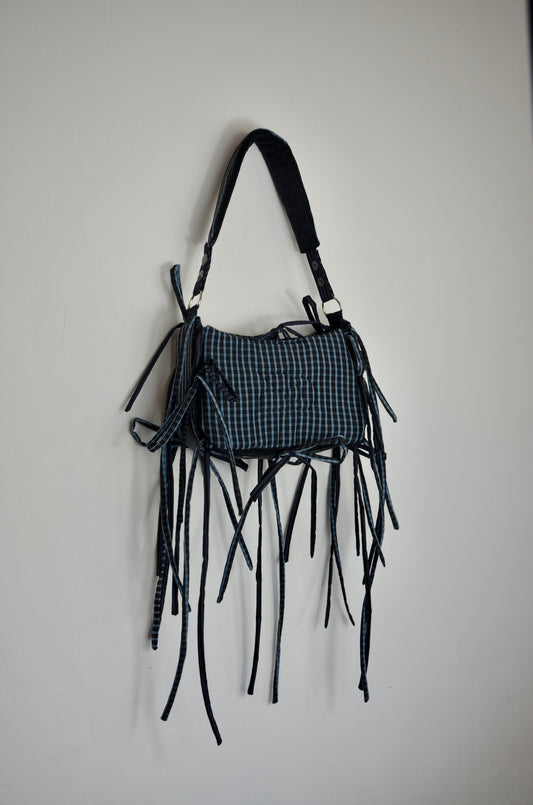 Sac réversible Elise - carreaux bleus