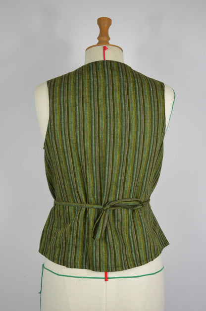 Top Noué - lin rayé Taille S