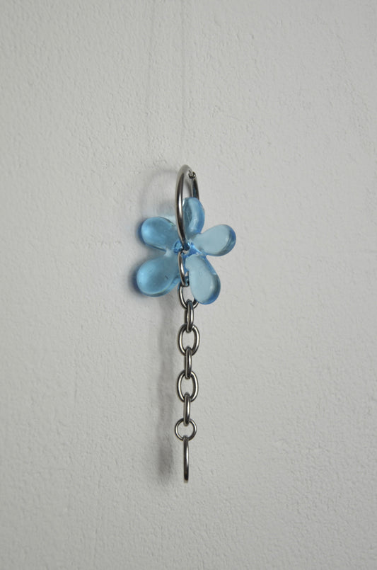 Mono-boucles Fleurs Bleues