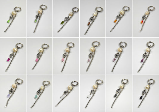 Mono-boucles Perlées