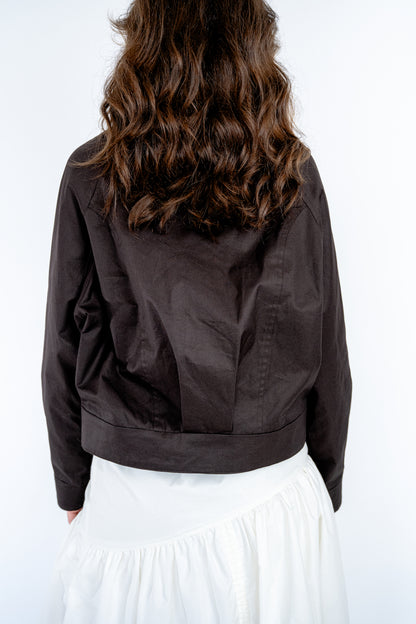 Veste à découpes - marron chocolat