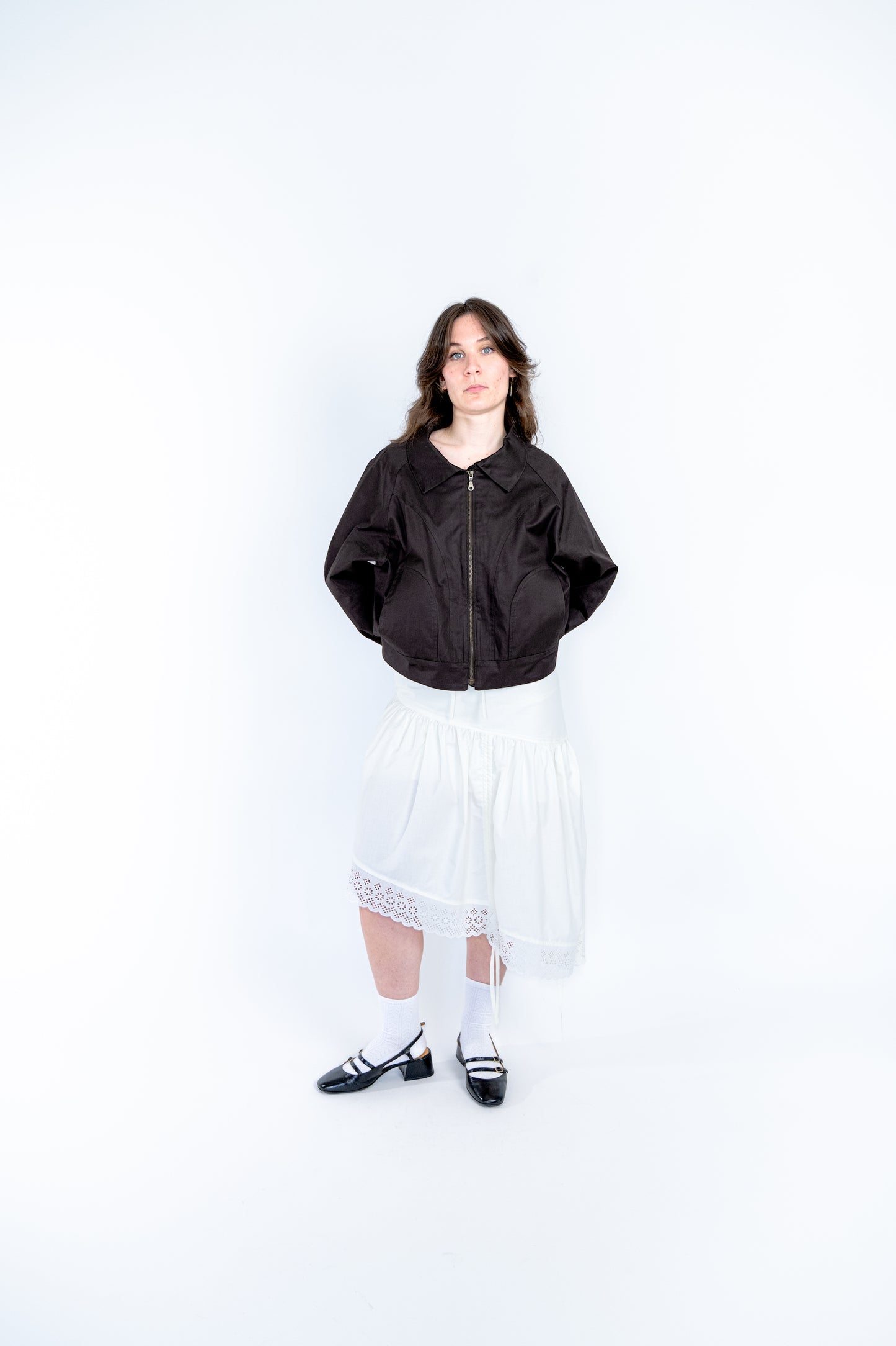 Veste à découpes - marron chocolat