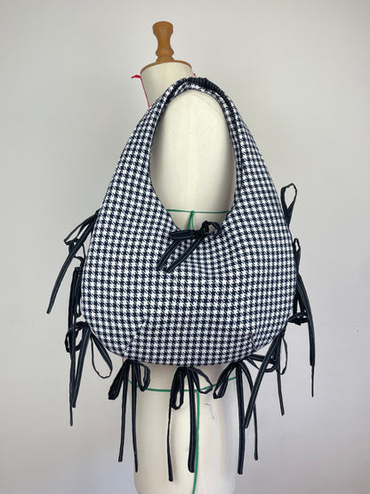 Sac réversible - pied de poule