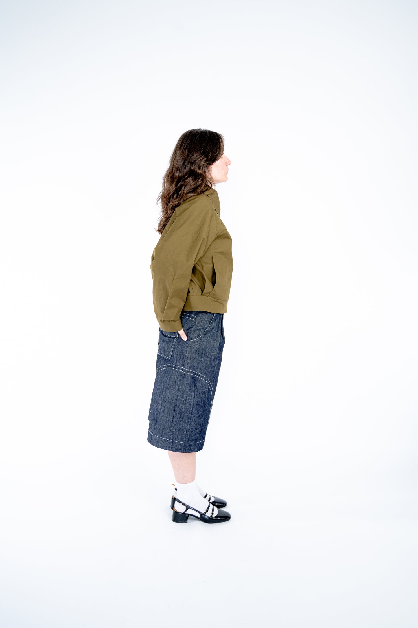 Veste à découpes - vert kaki