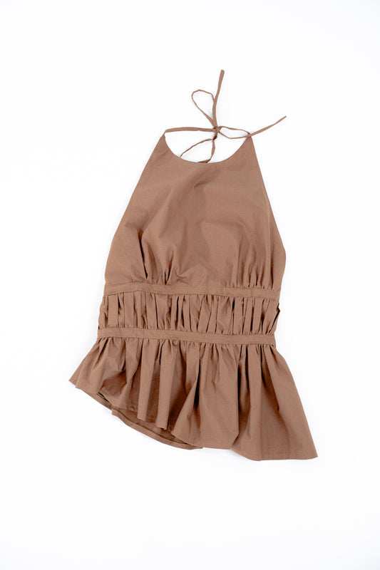 Top Froncé - marron