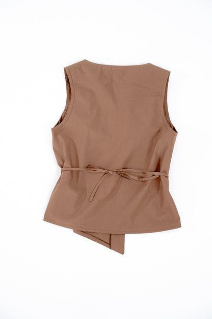 Top Noué - marron