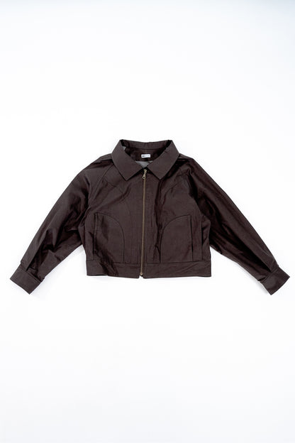 Veste à découpes - marron chocolat