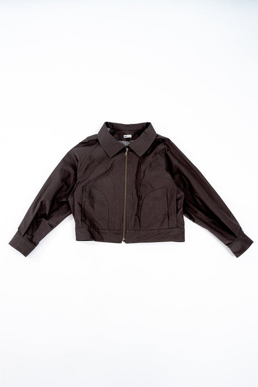 Veste à découpes - marron chocolat