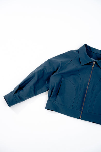 Veste à découpes - bleu pétrole