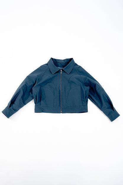 Veste à découpes - bleu pétrole