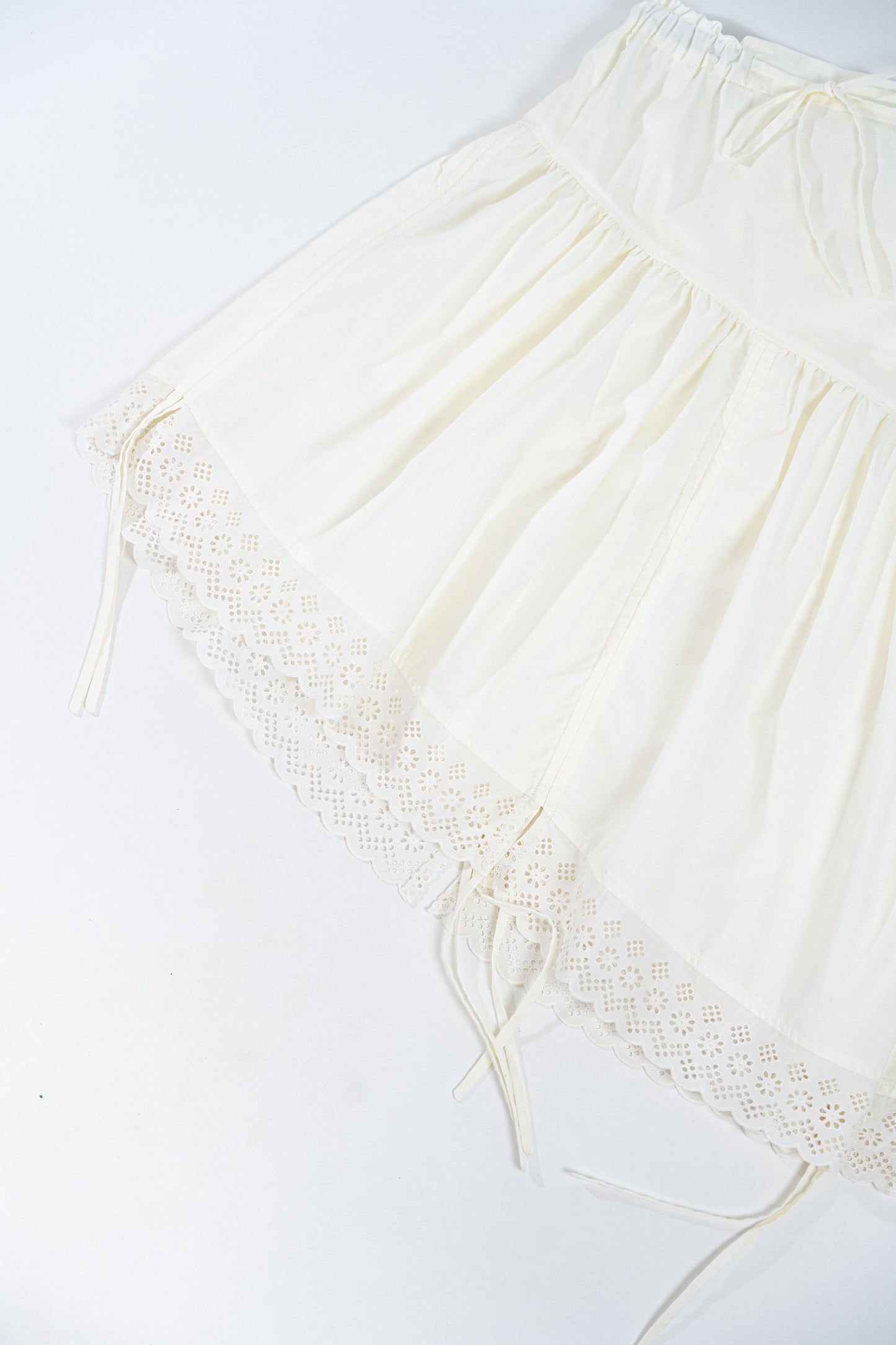 Jupe Froncée - broderie anglaise