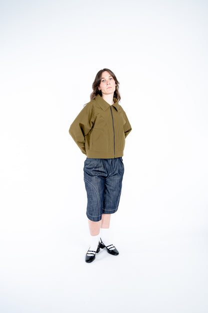 Veste à découpes - vert kaki