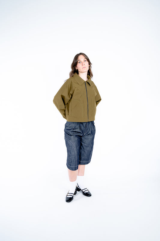 Veste à découpes - vert kaki