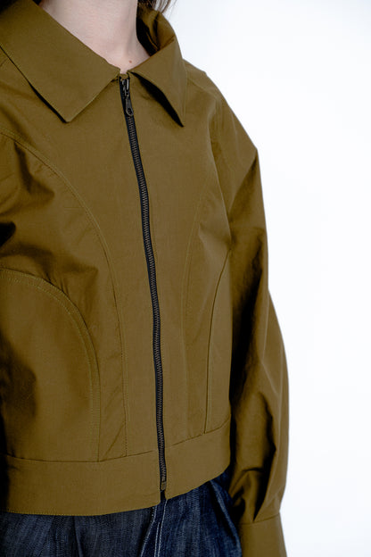 Veste à découpes - vert kaki