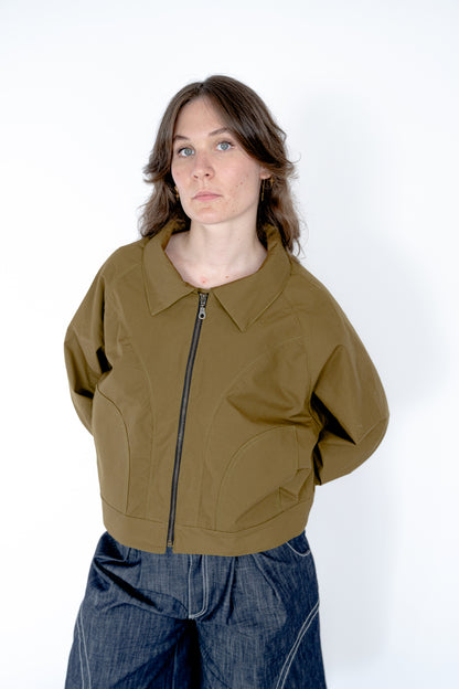 Veste à découpes - vert kaki