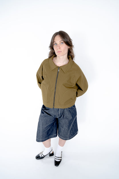 Veste à découpes - vert kaki