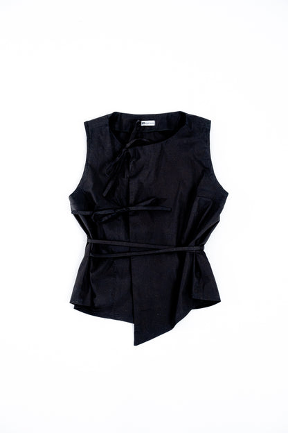 Top Noué - noir brun
